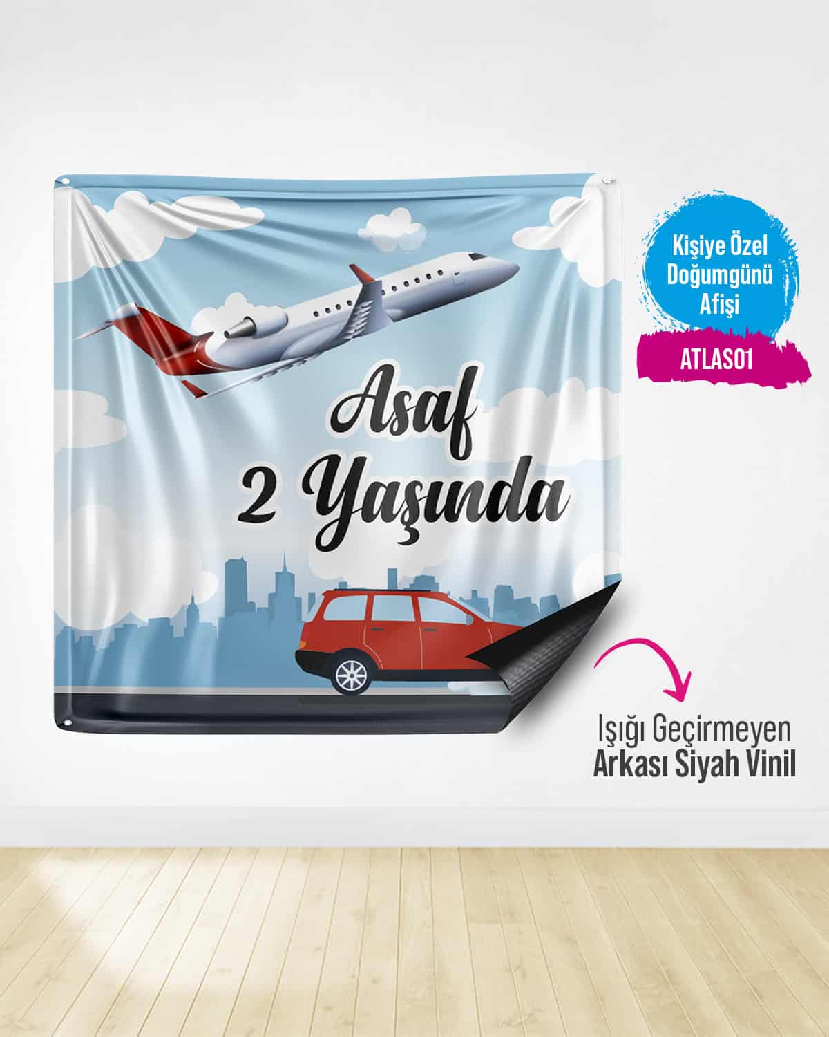 Atlas Temalı Doğum Günü Afişi