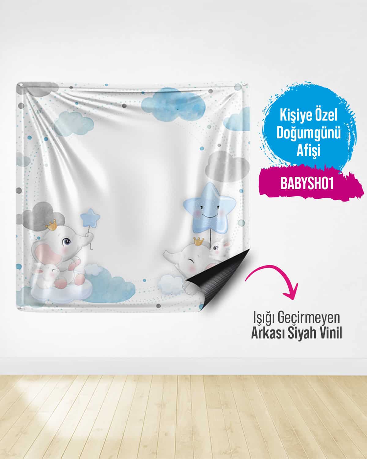 Babyshower Temalı Doğum Günü Afişi