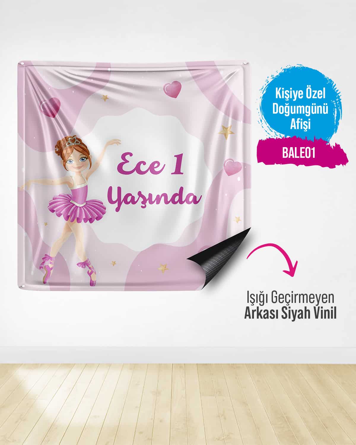 Balerin Temalı Doğum Günü Afişi