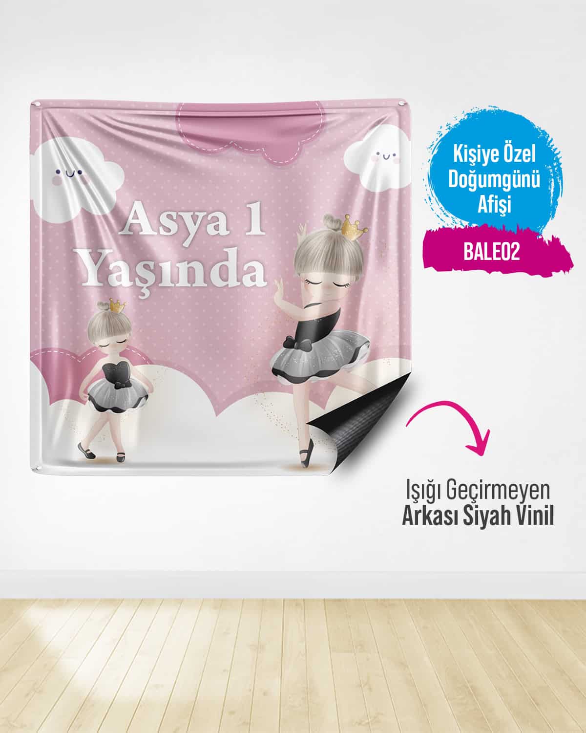 Balerin Temalı Doğum Günü Afişi