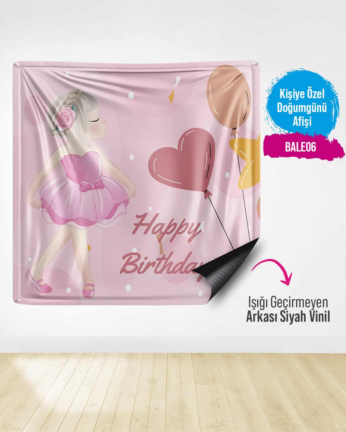 Balerin Temalı Doğum Günü Afişi