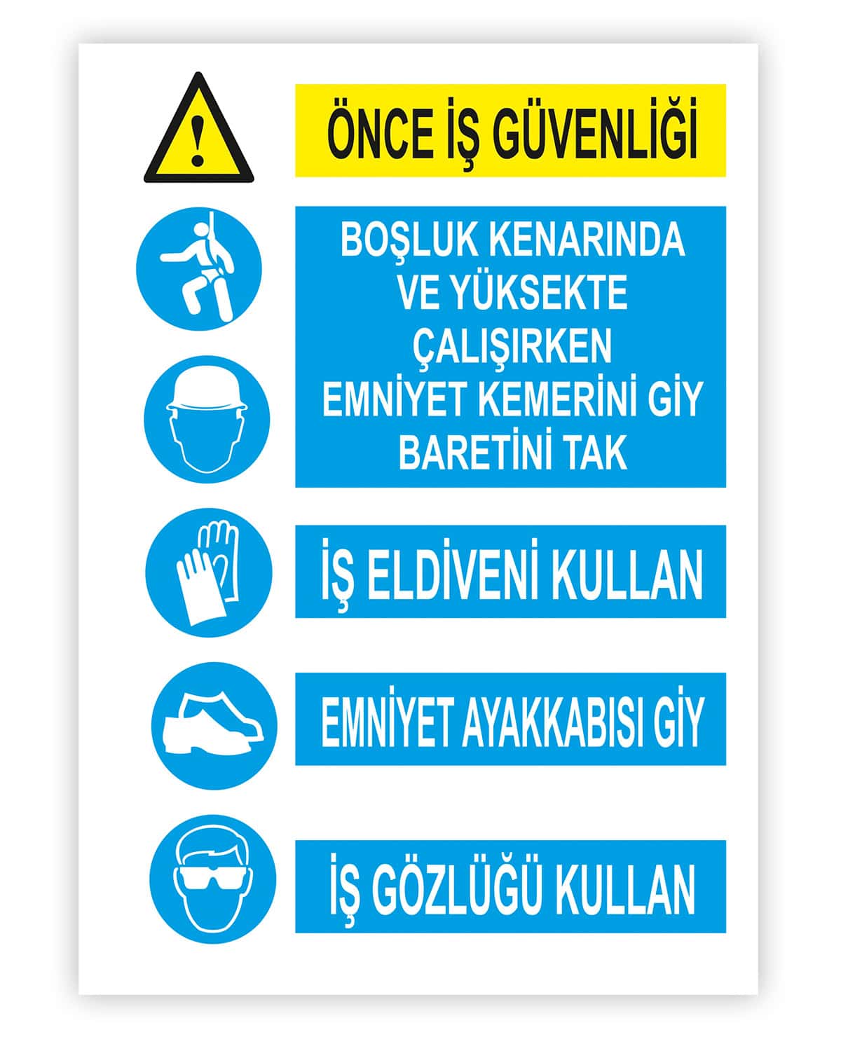 İş Güvenliği Levhası
