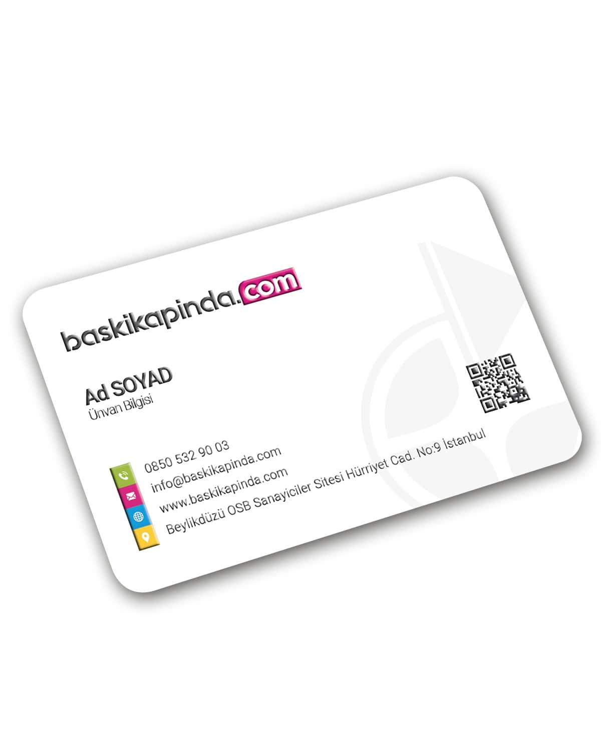 Kabartmalı Laklı Kartvizit