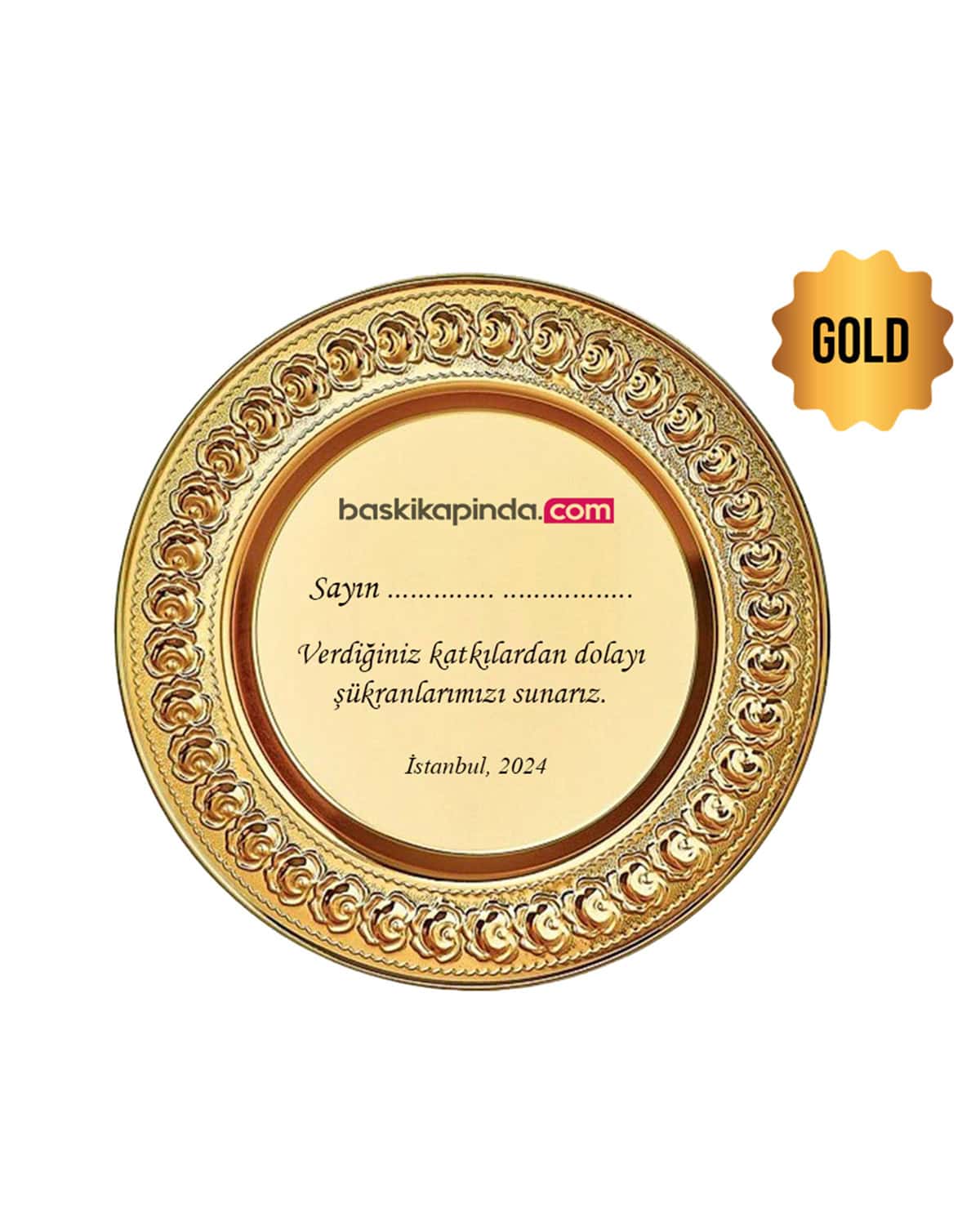 Kadife Kutulu Tabak Plaket