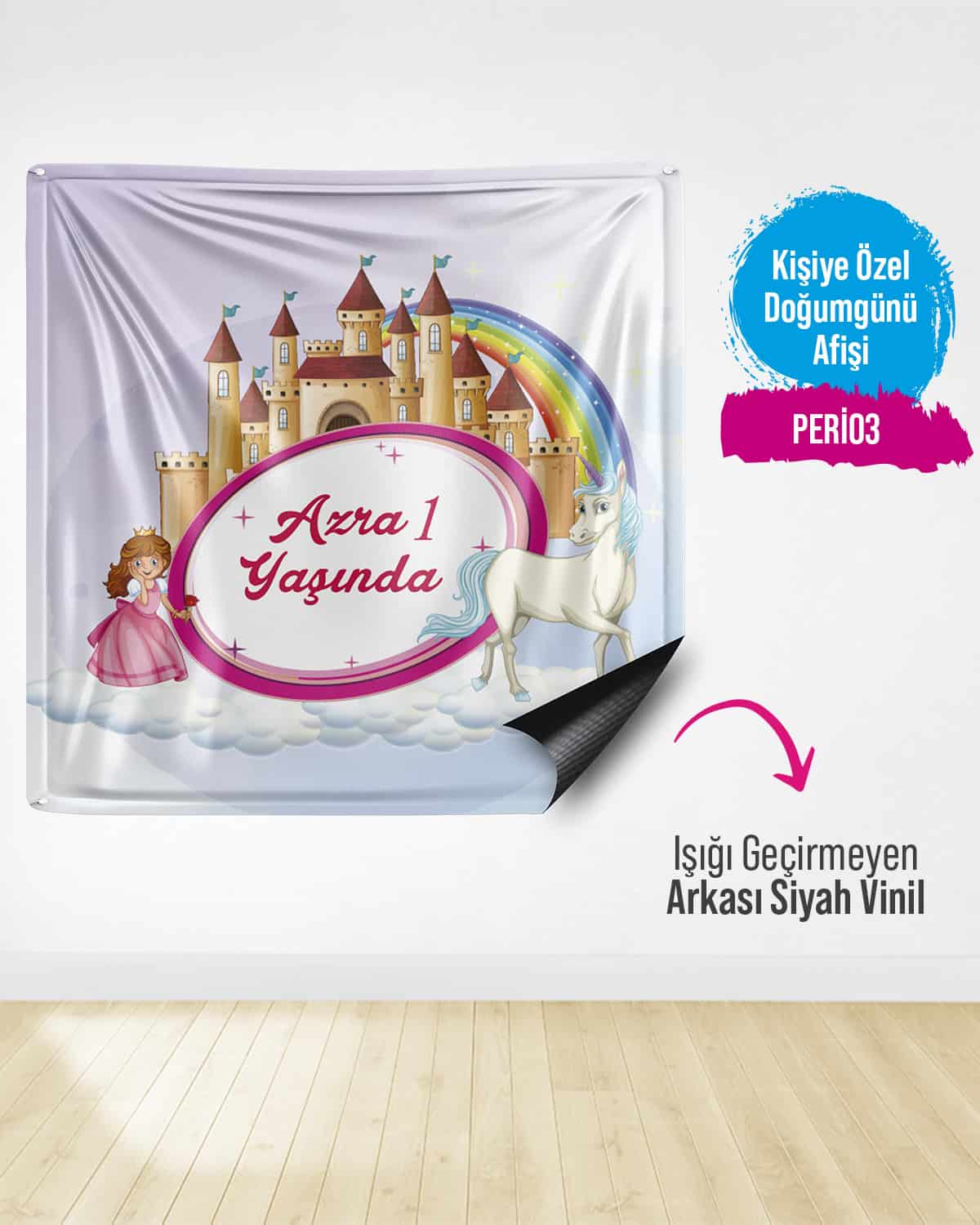 Peri Temalı Doğum Günü Afişi