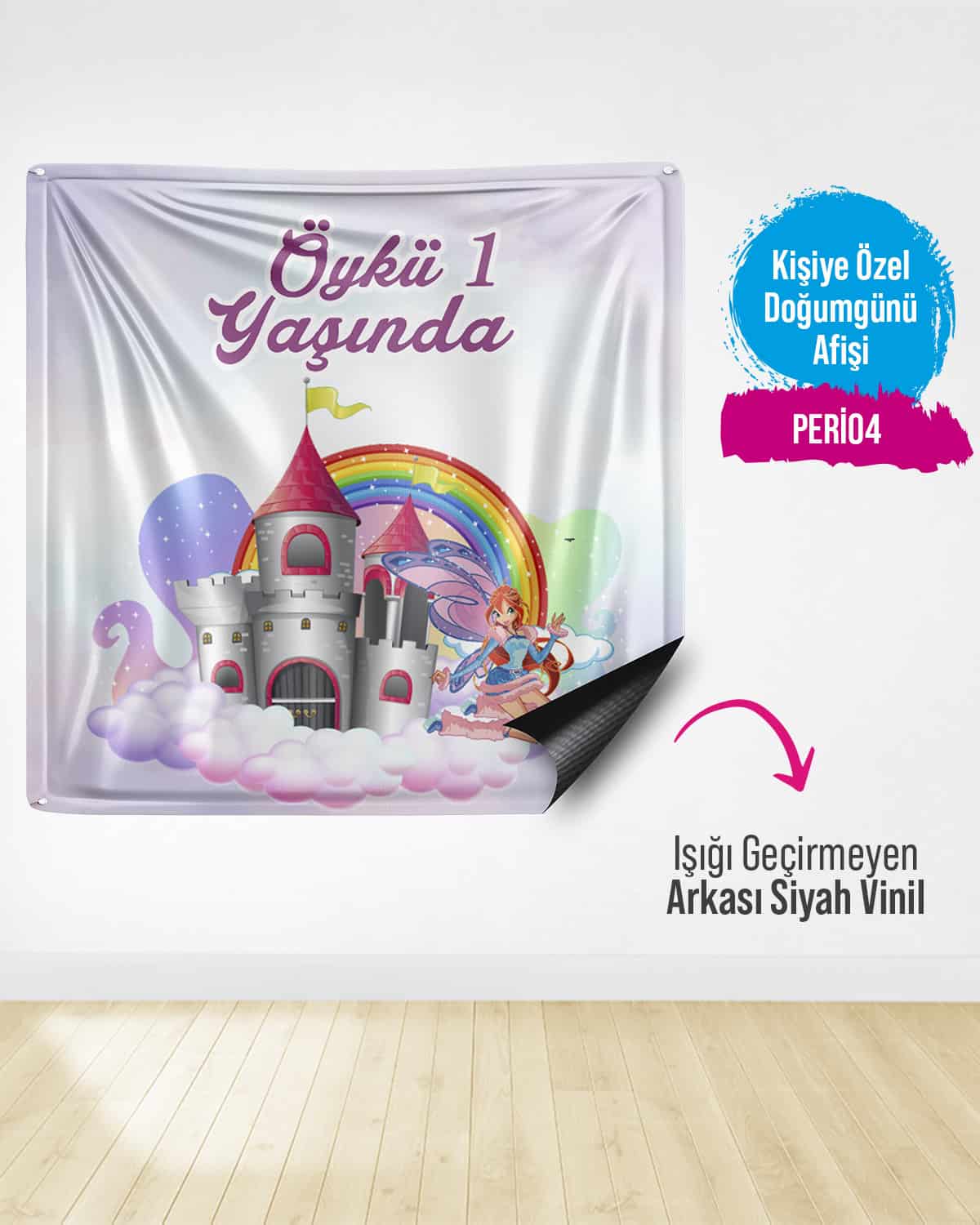 Peri Temalı Doğum Günü Afişi