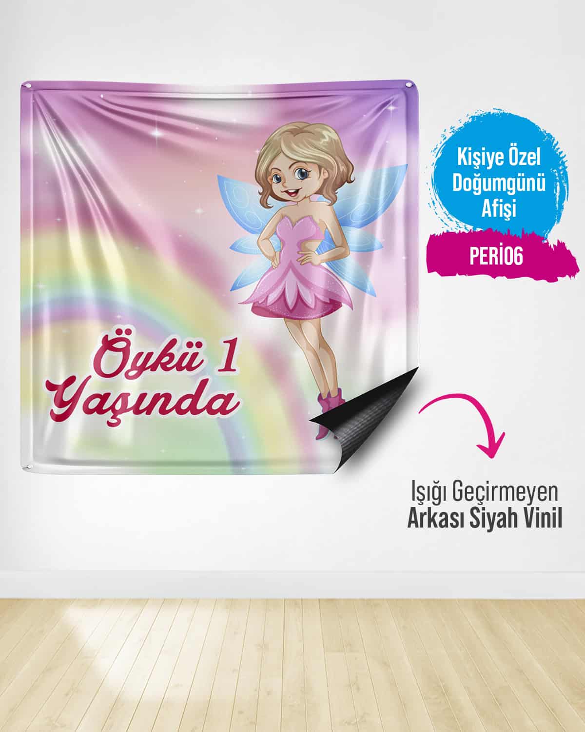 Peri Temalı Doğum Günü Afişi