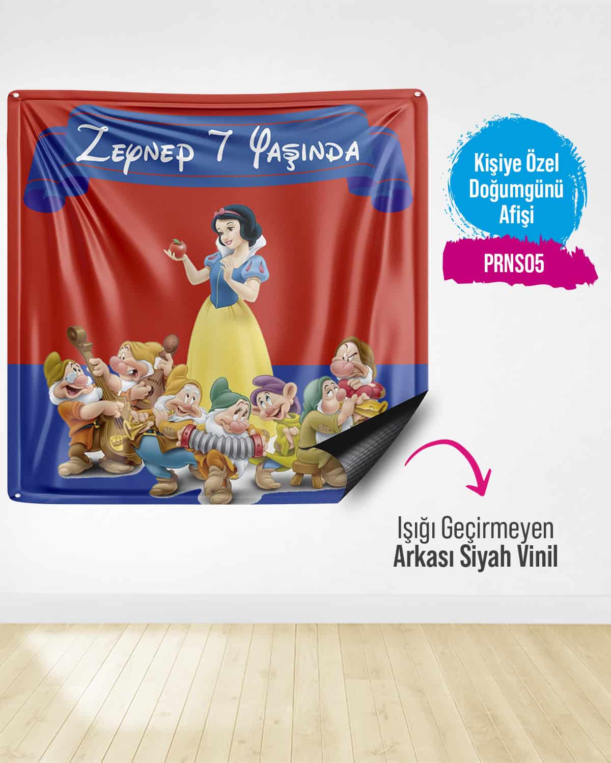 Prenses Temalı Doğum Günü Afişi