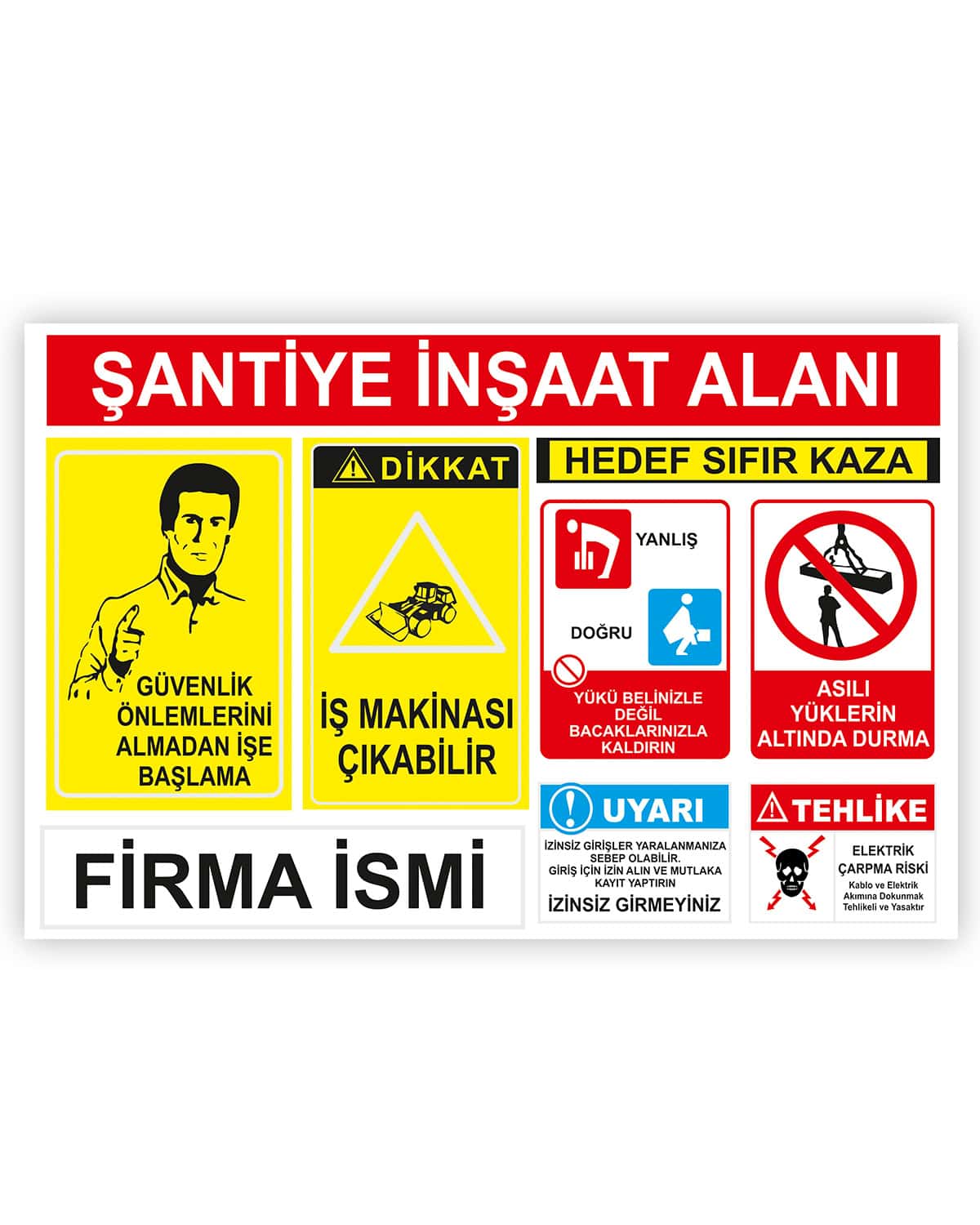 Şantiye İnşaat Alanı Levhası