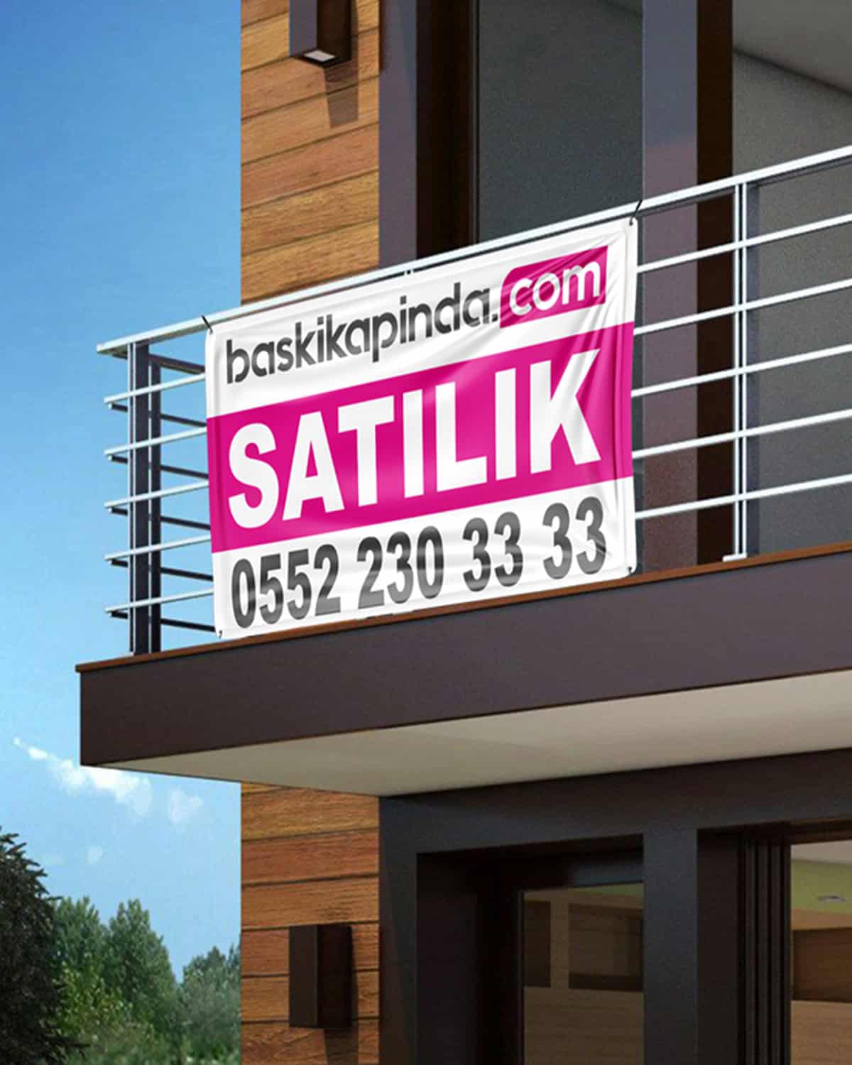 440 Gr. Avrupa Vinil Branda Emlak Afişi