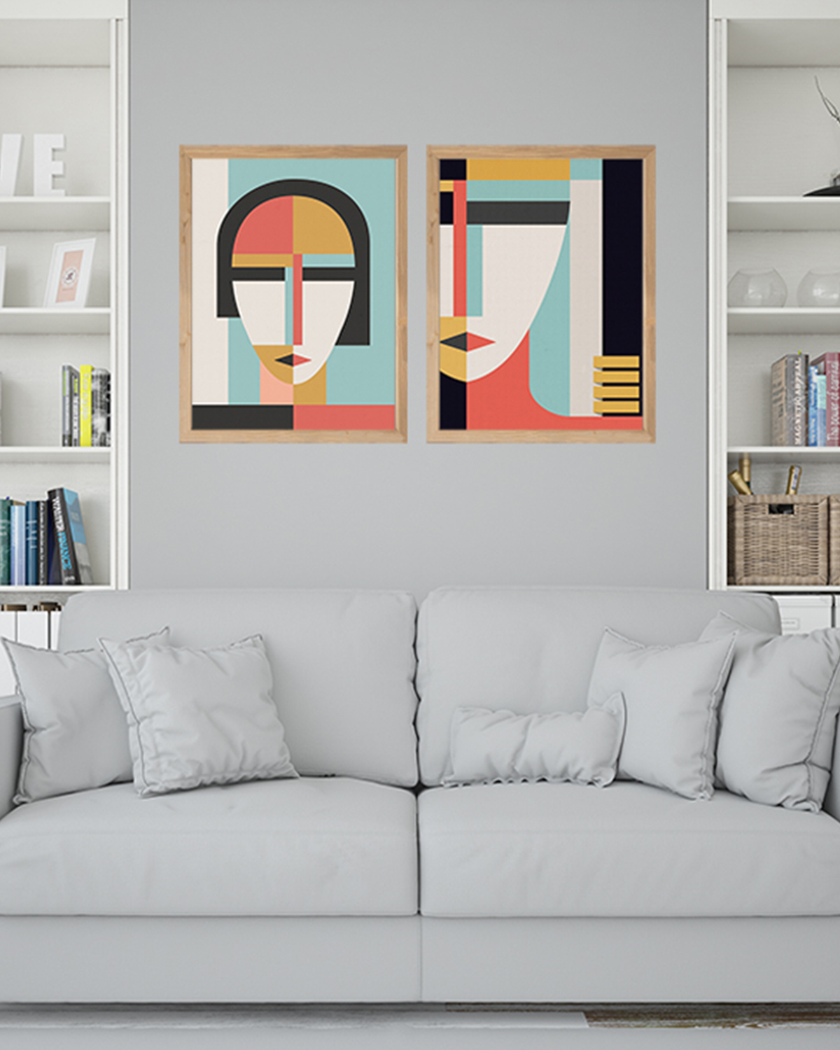 Woman İkili MDF Tablo